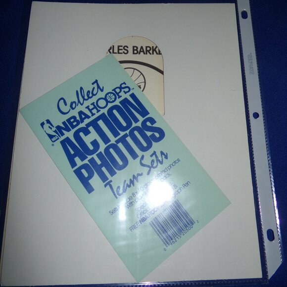 Vintage OFFICIAL NBA HOOPS BASKETBALL PRINT CHARLES BARKLEY - 76ERS 1991 - Picture 3 of 3